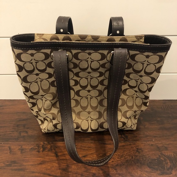 COACH Signature Handbag - Picture 2 of 8